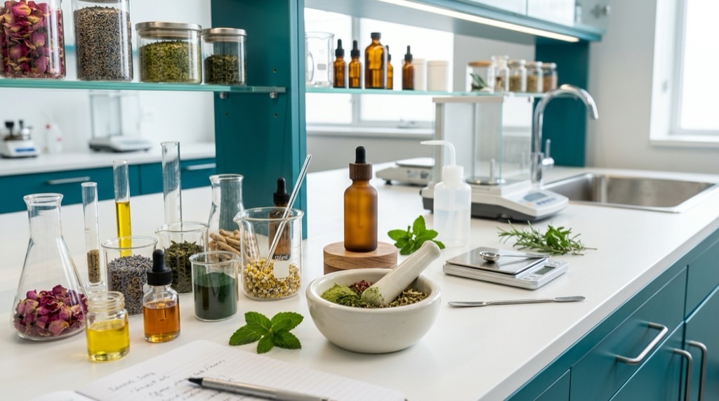 Una marca emergente de salud y nutrición documentada en un laboratorio de formulación luminoso